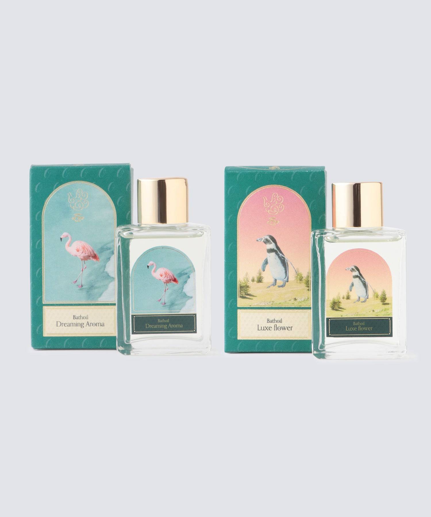 オーガニックコットン ハンドタオル1枚＆バスオイル Luxe Flower・Dreaming Aroma ギフトセット - Foo Tokyo (フートウキョウ)