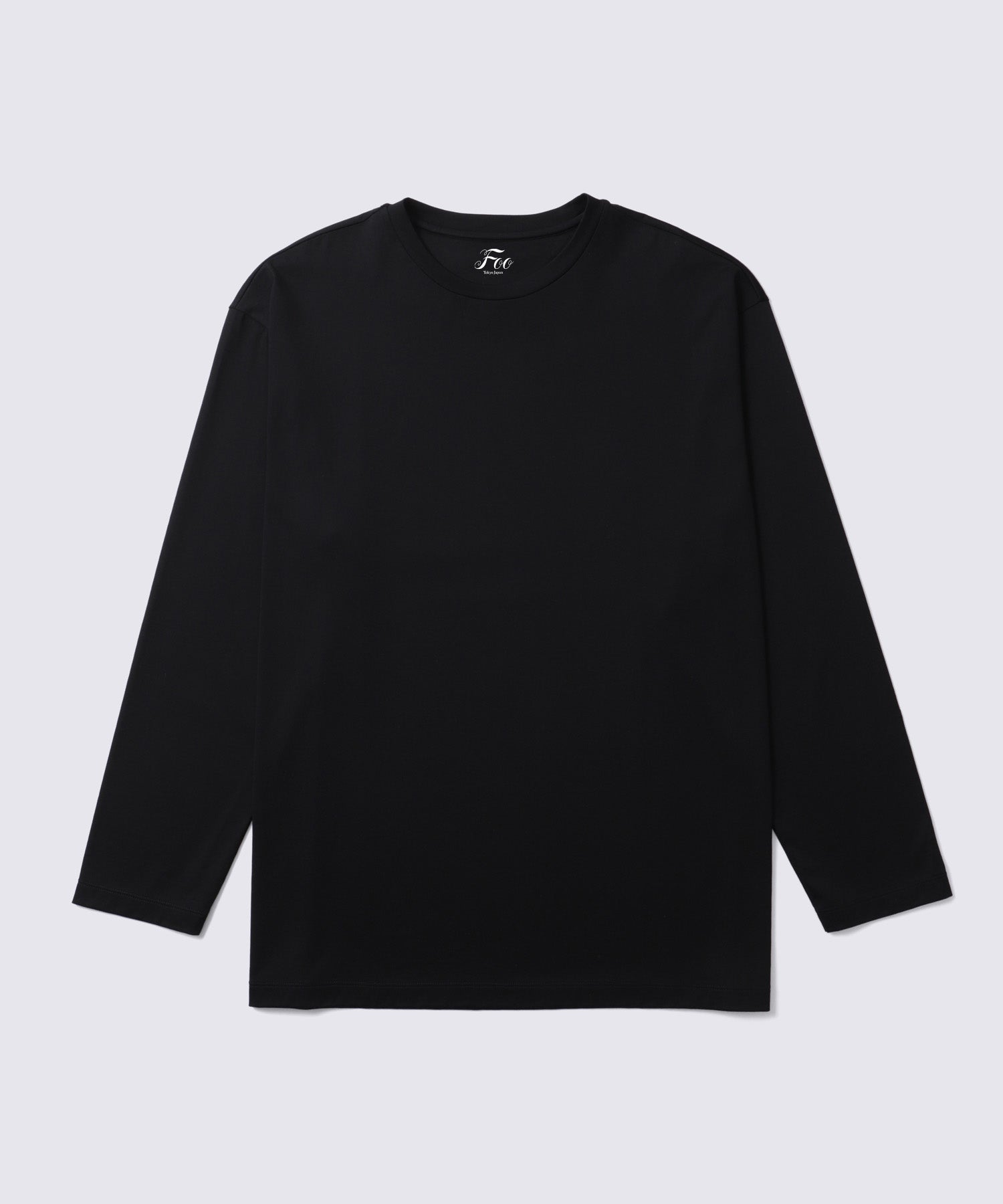 【メンズ】シルクコットンロングスリーブTシャツ ブラック - Foo Tokyo公式ストア
