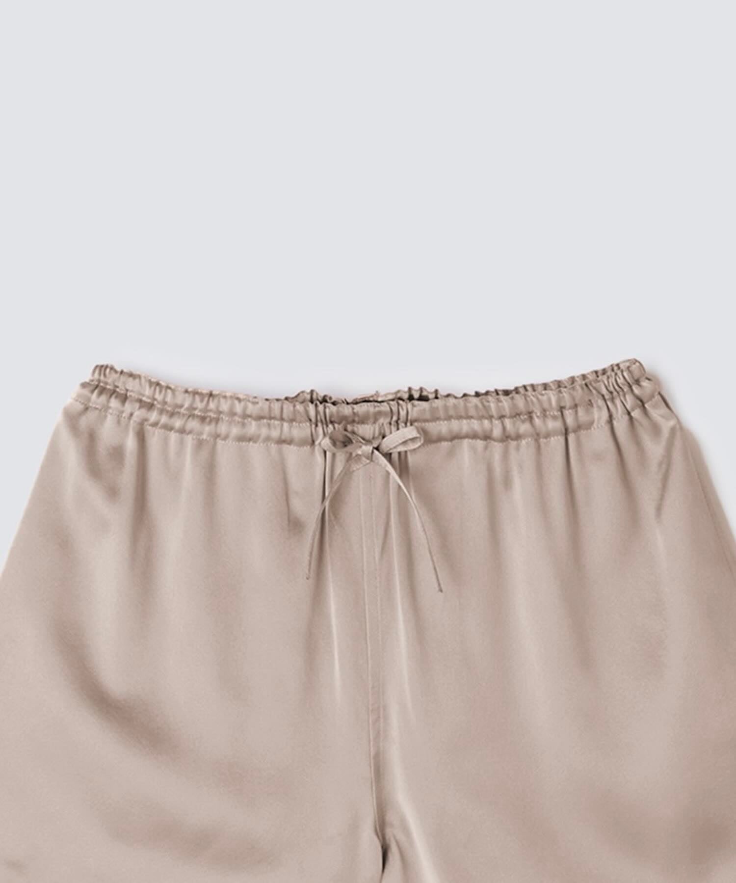 シルクショートパンツ ピンクベージュ