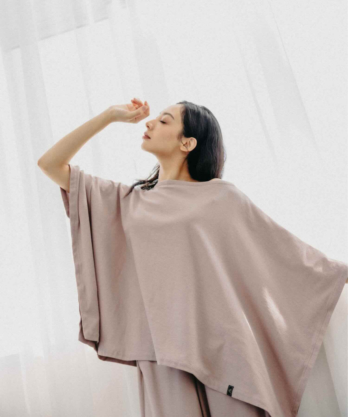 ロイヤルオーガニックコットン ポンチョ グレージュ